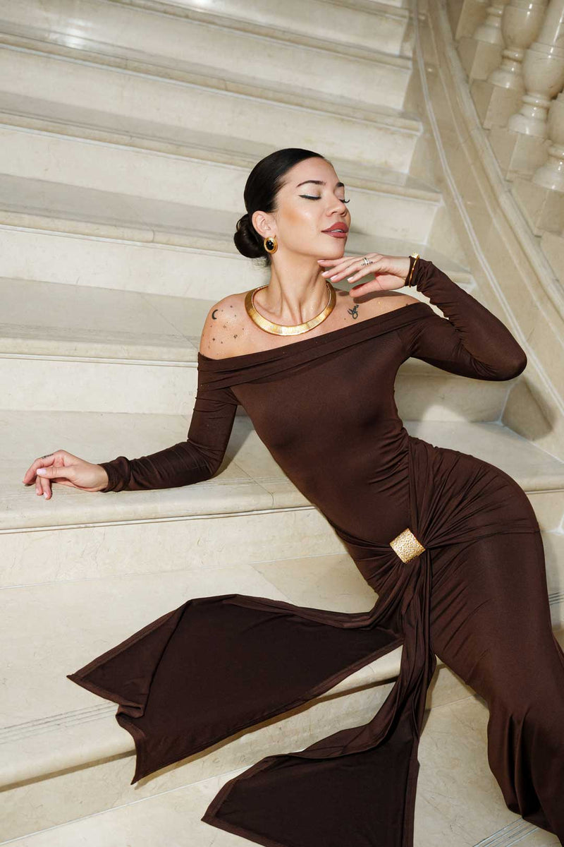 Rochie mulata cu detaliu auriu in sold SO GRANDIOSSE